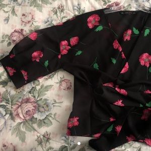 Zara waist tie blouse